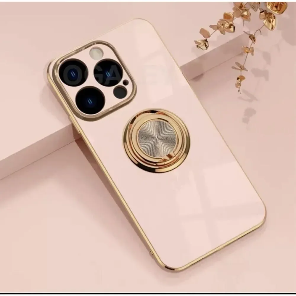 Los Angeles Boutique Pink Silicone iPhone 13 Pro Magnetic Mount Ring Case Cover